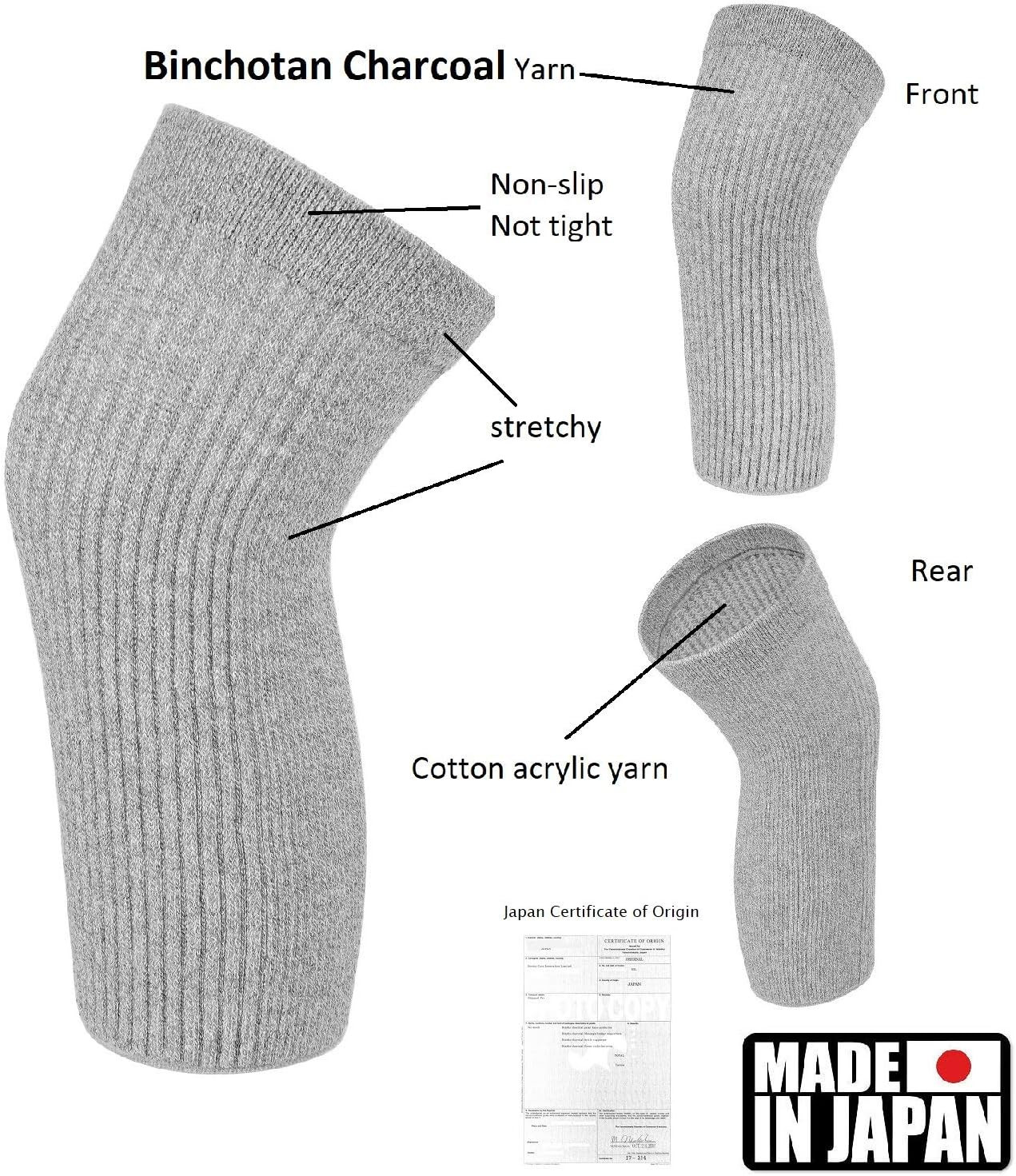 Elastic Cotton Knee Warmers, Knee Sleeves for Men and Women – Circulation Suppor