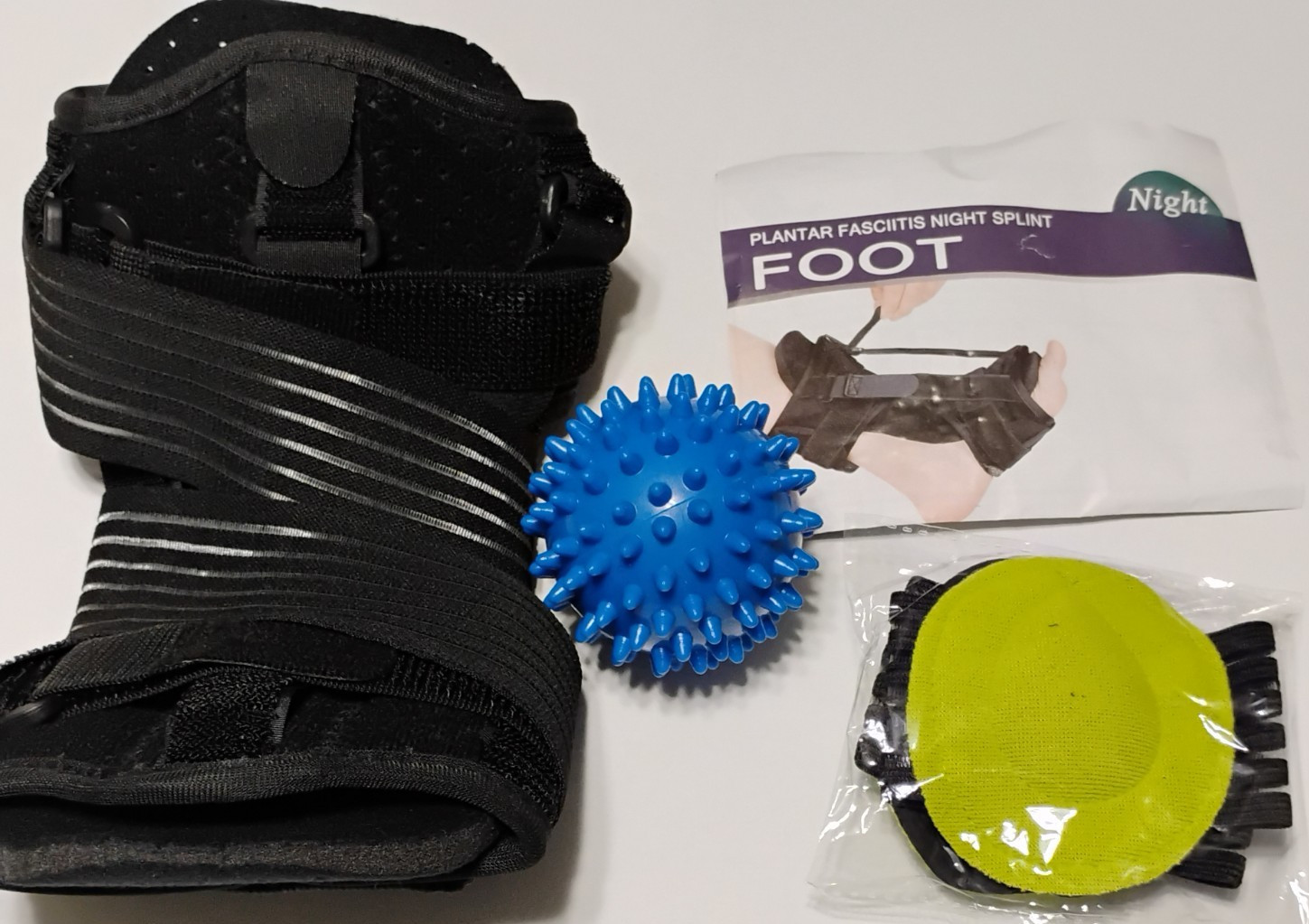 Plantar Fasciitis Night Splint Foot Heal Pain Hard Spike Ball Arch Support Bands