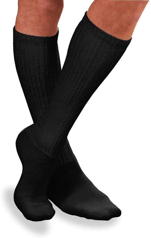 JOBST SensiFoot Diabetic Knee High Socks 8-15mmHg (Black) X-Large