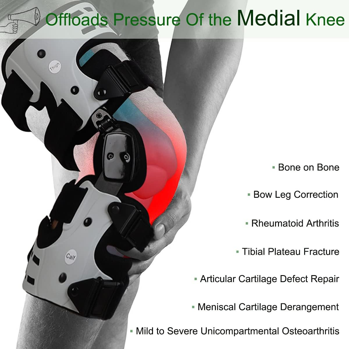 OA Unloader Knee Brace for Arthritis & Joint Pain Relief – Right Side Support