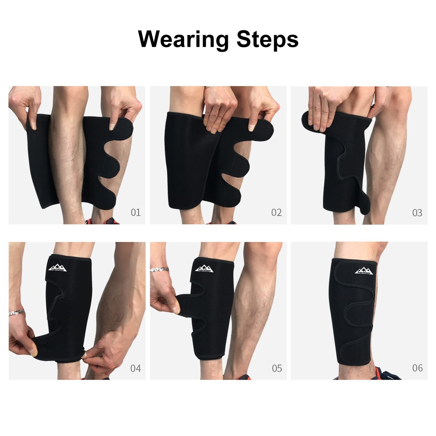 Calf Brace, Adjustable Shin Splint Compression Calf Wrap Sleeve for Muscle Sw…