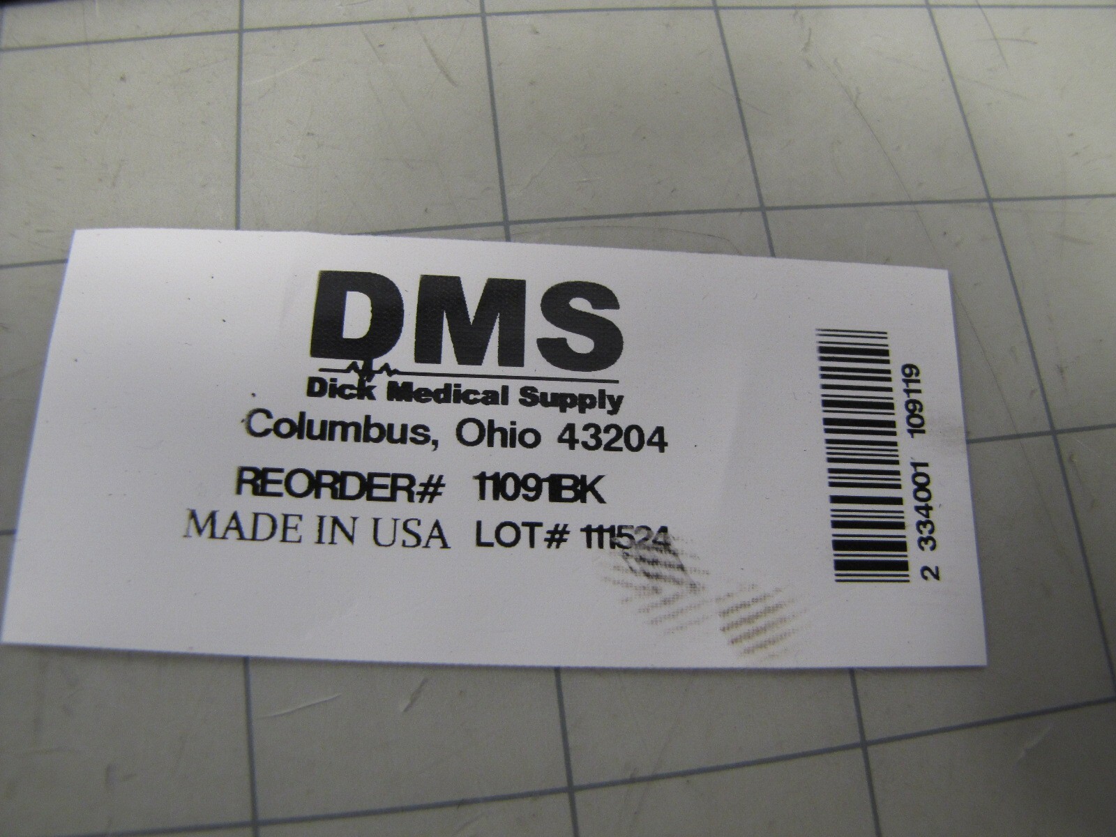 9ft Long DMS 11091BK Black Nylon Strap w/ Push Button Buckle -NEW-