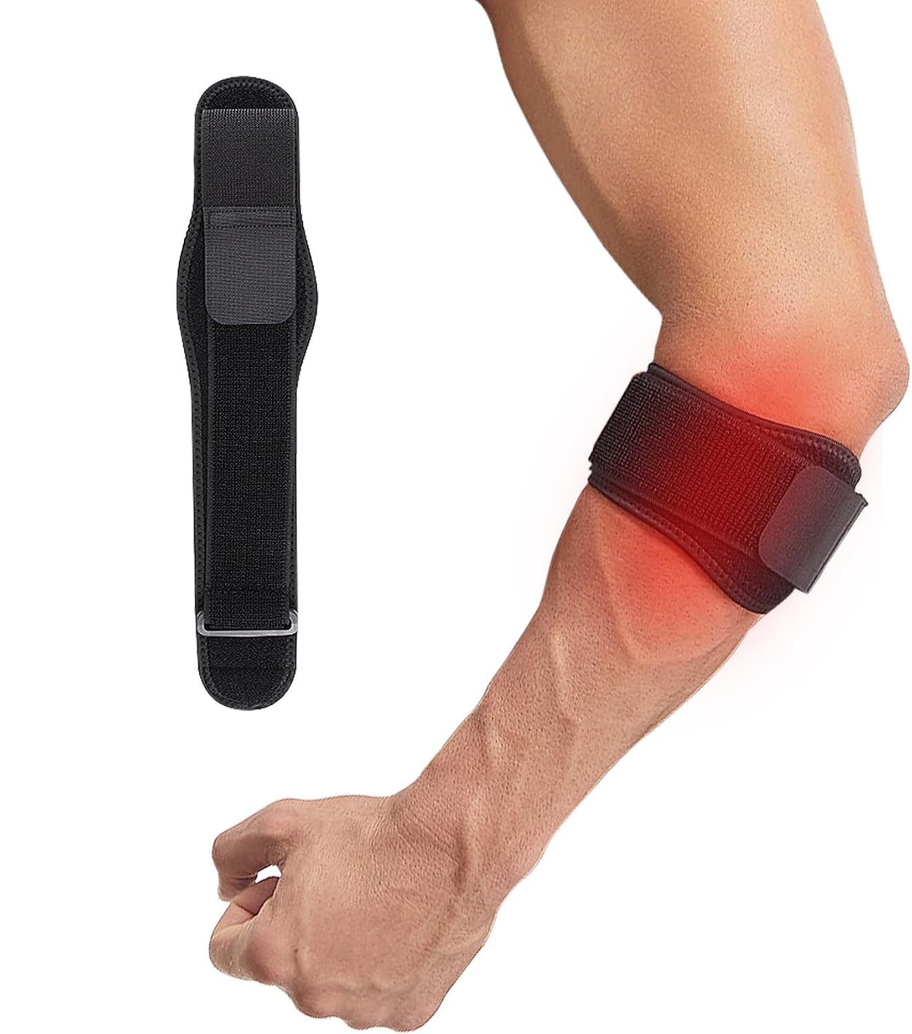 2 Pack Elbow Brace for Golfer & Tennis Adjustable Strap for Pain Relief Support