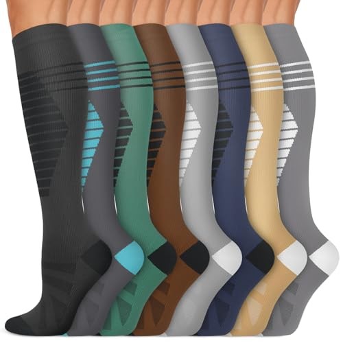 Copper Compression Socks 15-20 mmHg for Men Small-Medium A04- Multicoloured 03