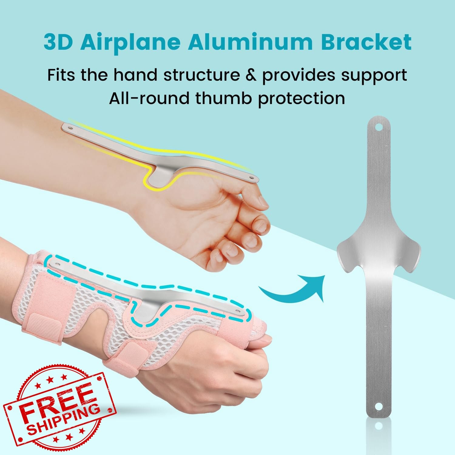 DrFinger Thumb Brace S/M Pink Right/Left Hand