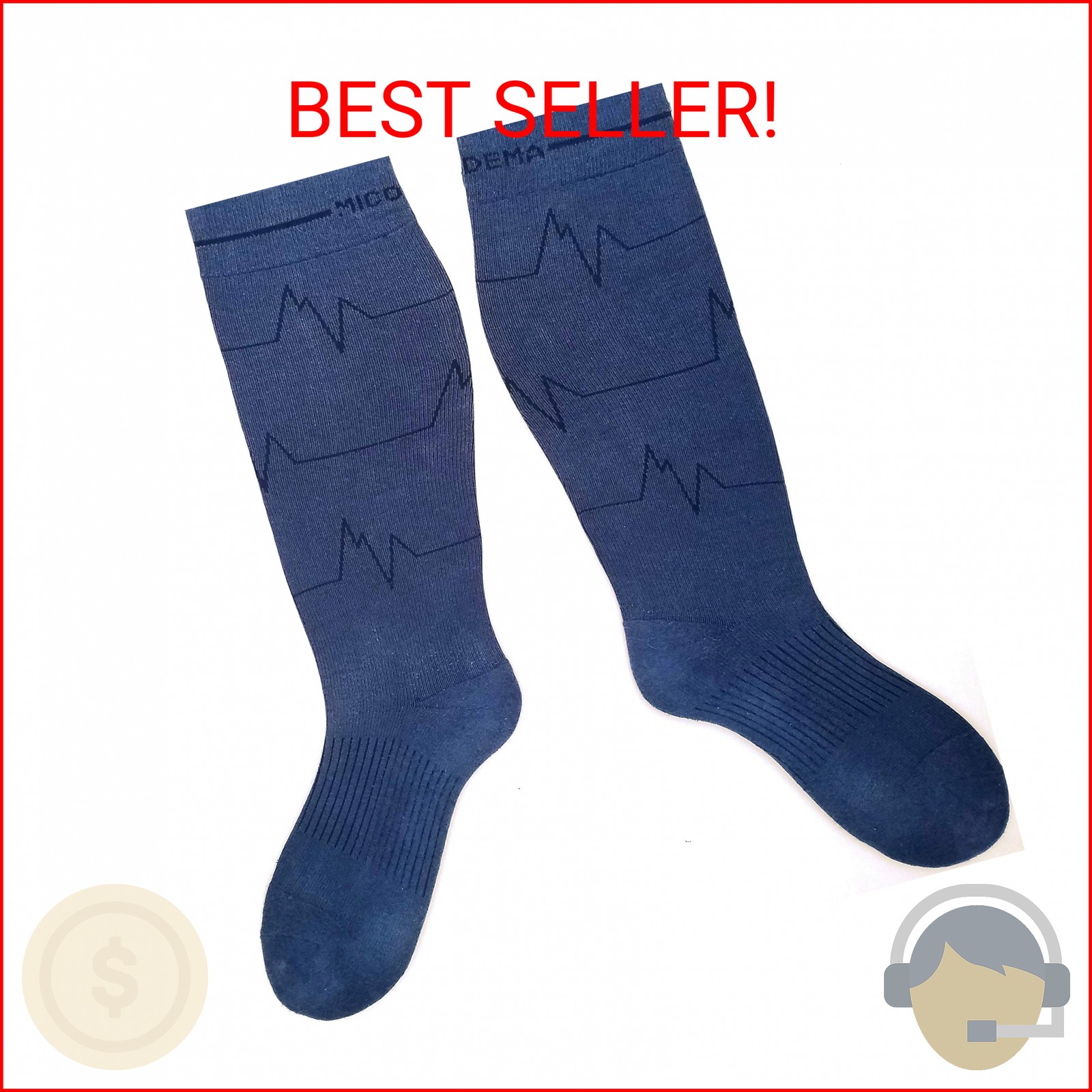 MICODEMA Compression Socks for Wide Calf – Ankle and Arch Support | Firm Gradien
