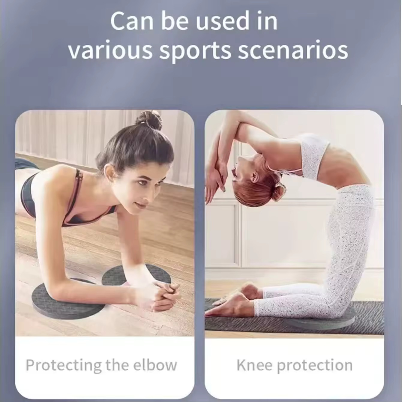 Yoga Knee Pads 2-Pack | Thick Foam Cushion for Knees Elbows & Wrists