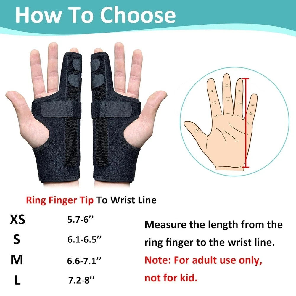 Metacarpal Finger Splint Hand Brace – Pinky Ring Finger Immobilizer For Boxer…