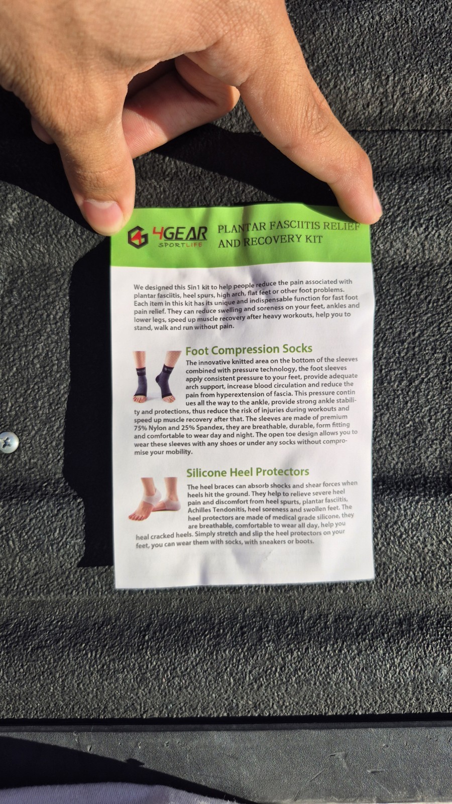 17 NEW 4Gear SPORTLIFE Foot Pain Relief and Recovery Kit for Plantar Fasciitis