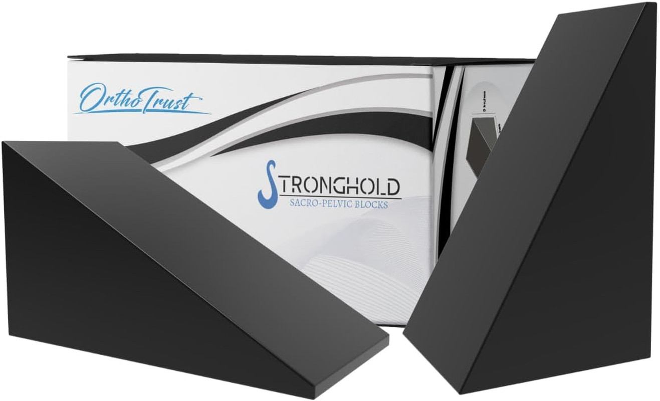 Stronghold Pelvic Sacral Blocks Set High-Density Foam Wedges – Black Color Set