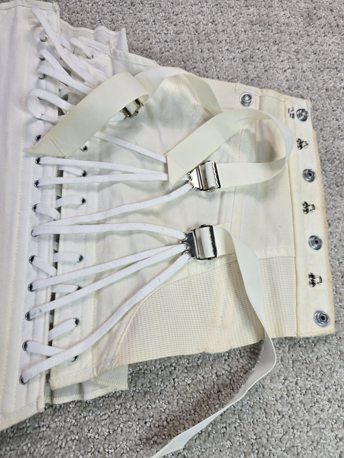 Vintage Freeman 36 Lumbosacral Ivory Orthotic Corset Brace Back Support READ