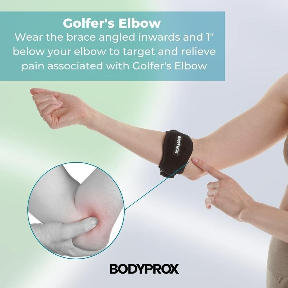 Adjustable Compression Elbow Brace 2 Pack – Ideal for Tennis & Golf Relief