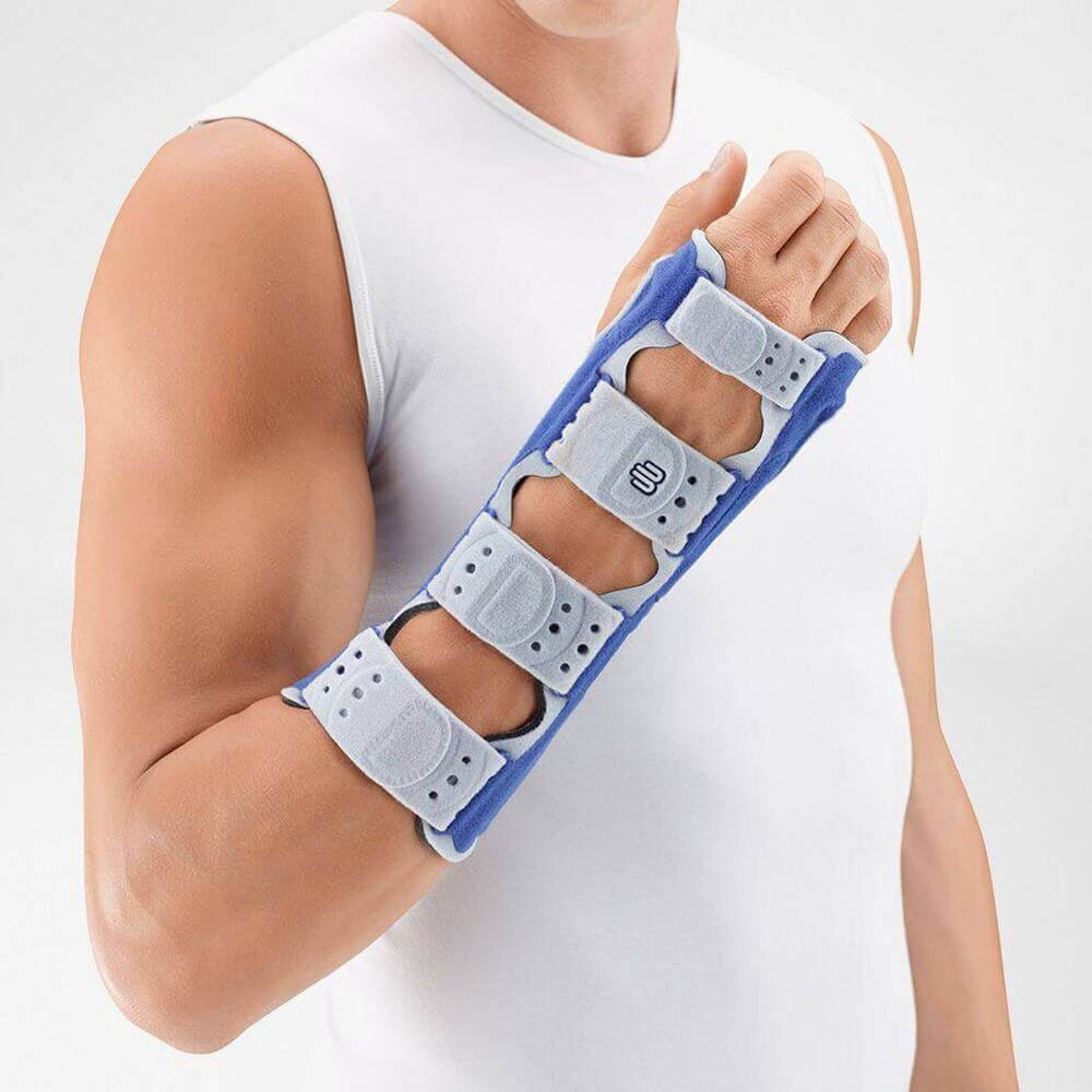 Bauerfeind Wrist Brace Stabilization Wristband Manuloc Long Blue/Grey