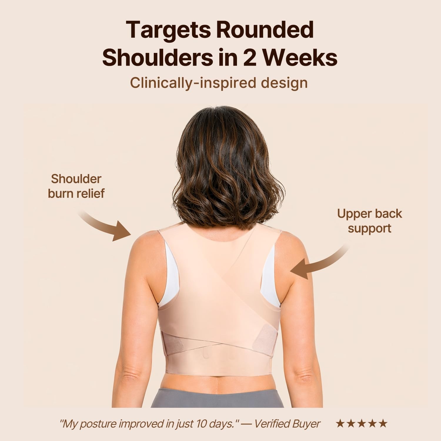 “Fit Geno Invisilite Posture Corrector Women – Invisible Back Brace for Neck & S