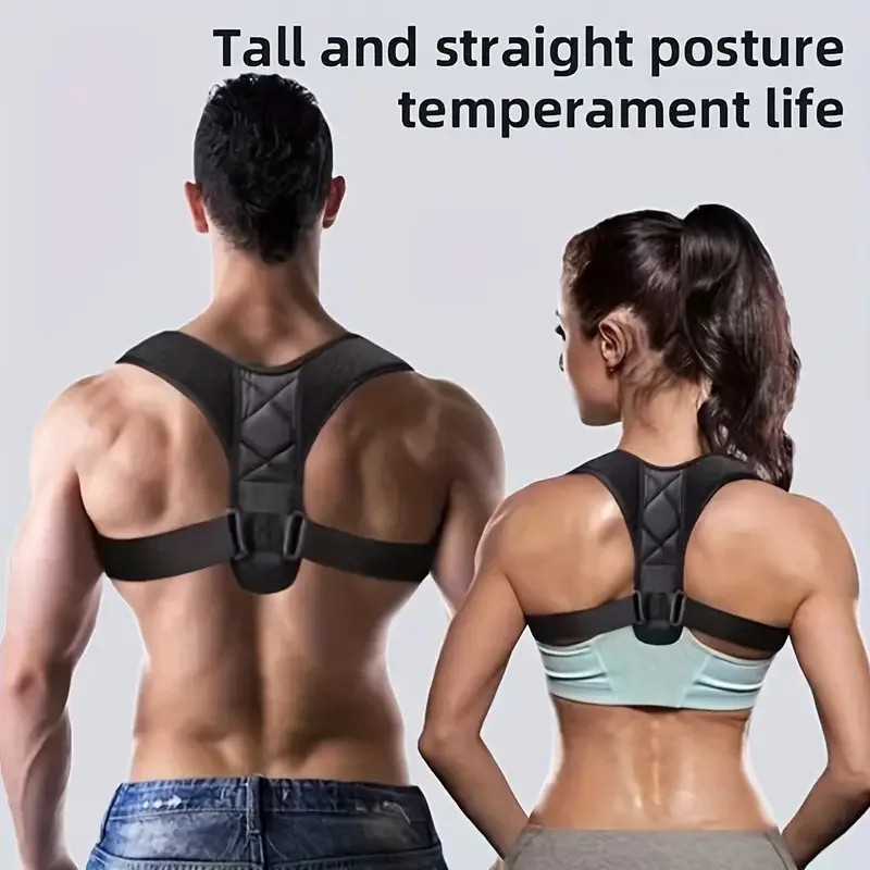Unisex Posture Support Belt Back Shoulder Brace Sitting Body Corrector Strap