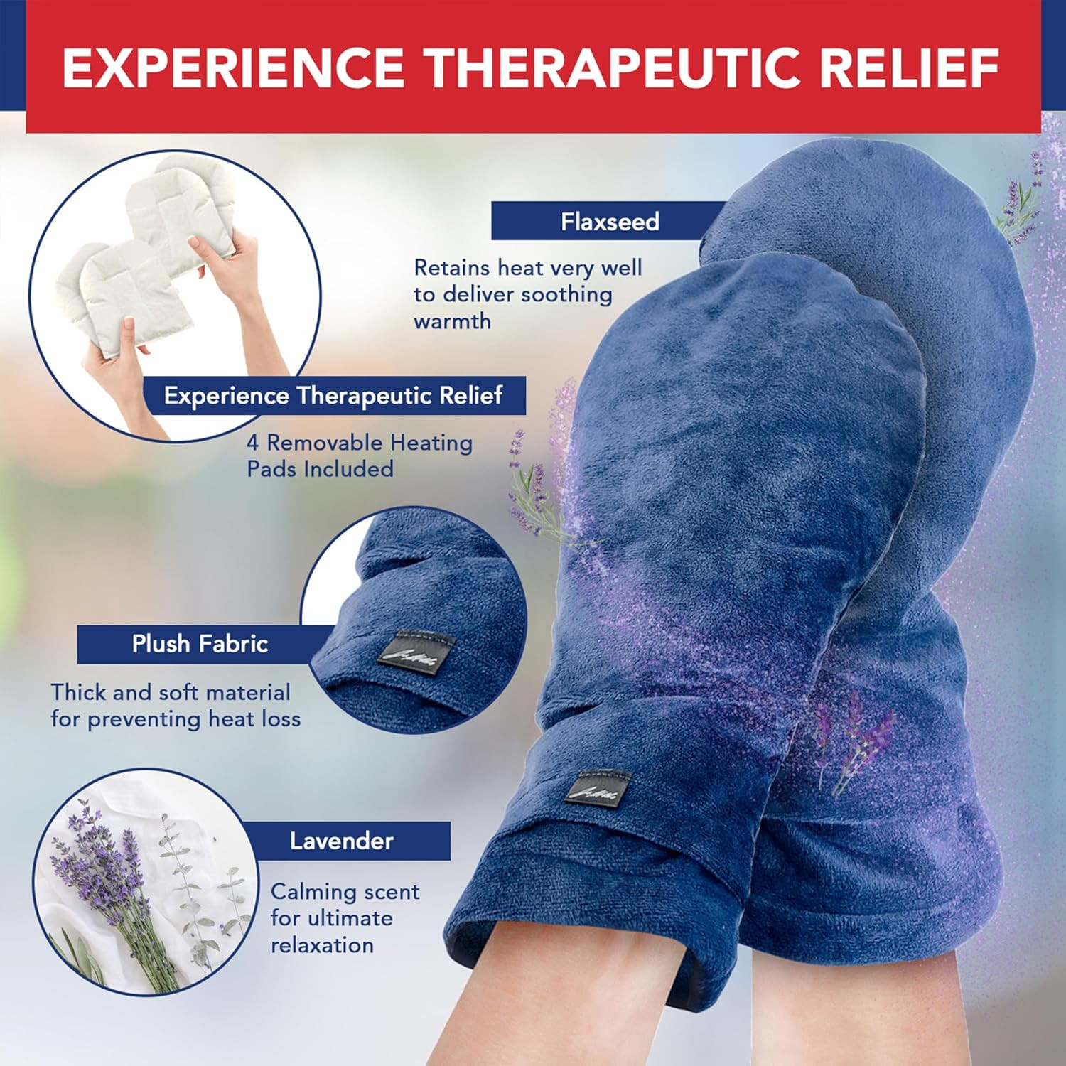 Dr. Arthritis Doctor Developed Hand Warmer Gloves – Microwavable Therapy Mittens