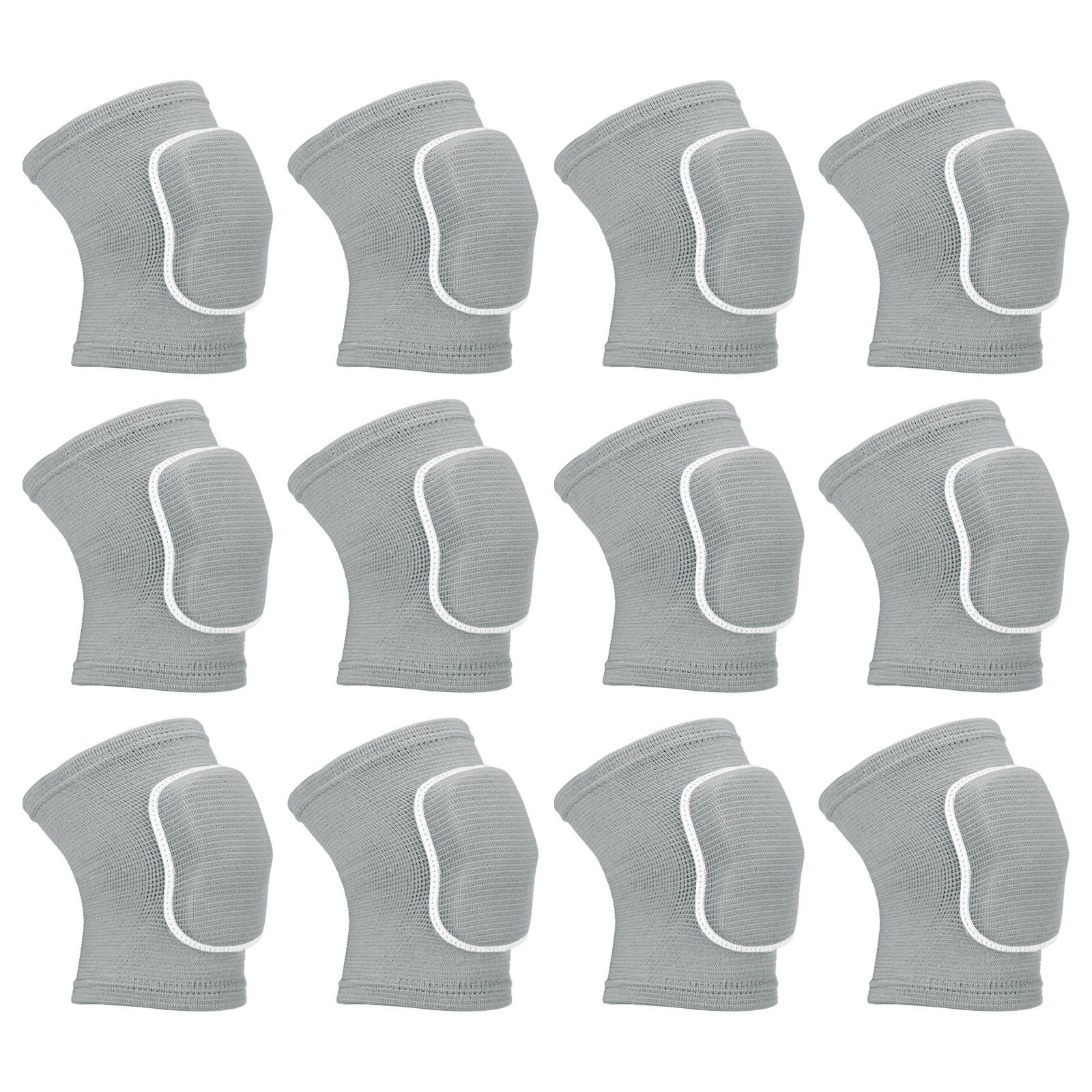 6 Pairs M Dance Knee Pads Volleyball Protective Sponge Brace Grey