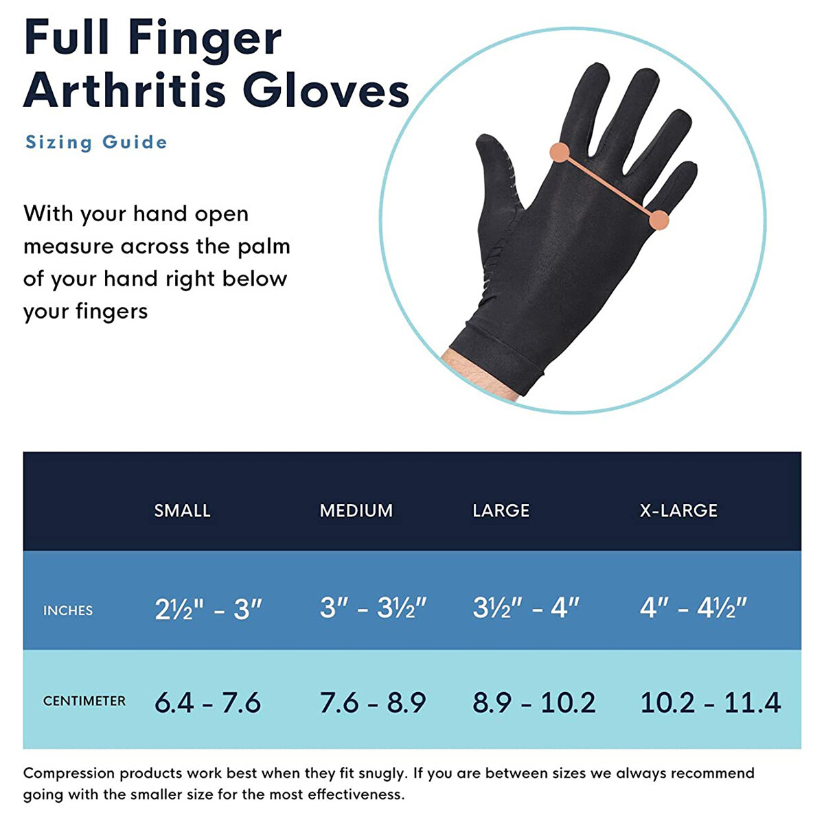 Arthritis Compression Gloves Copper Therapy Gloves Relieve Joint Disease, S-XL