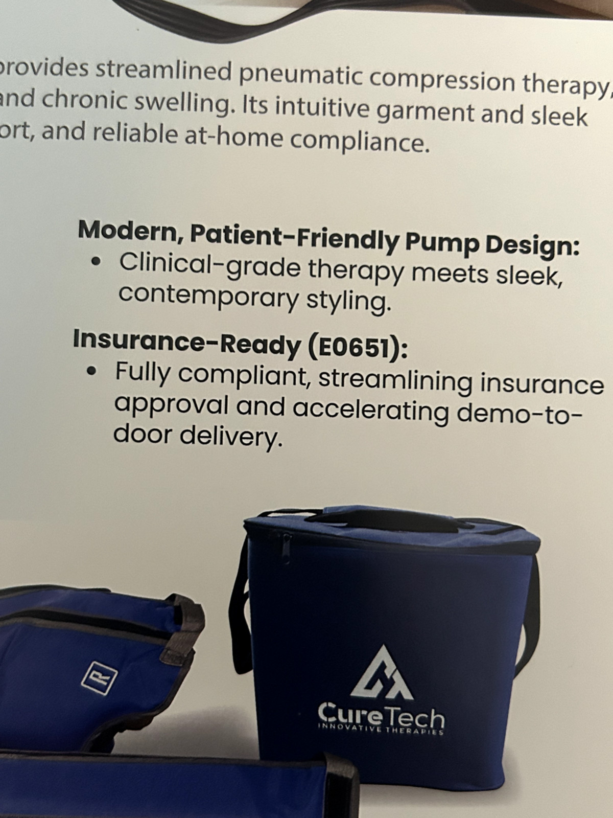 Cure Compress Tech Complete Bilateral Leg Coverage System w Pump Lymphedema/DVT