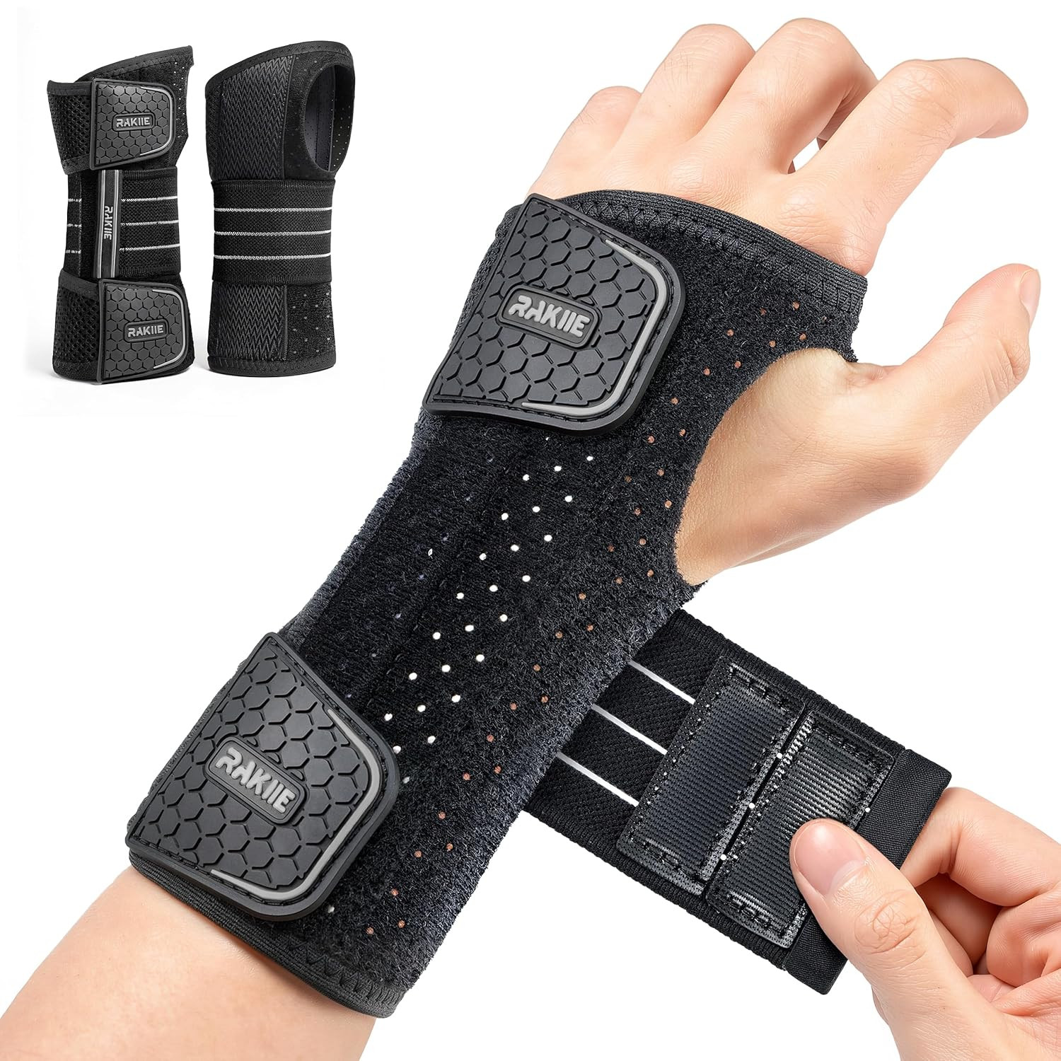 2 Pack Carpal Tunnel Wrist Braces, Adjustable Wrist Support Splint for Night Sle