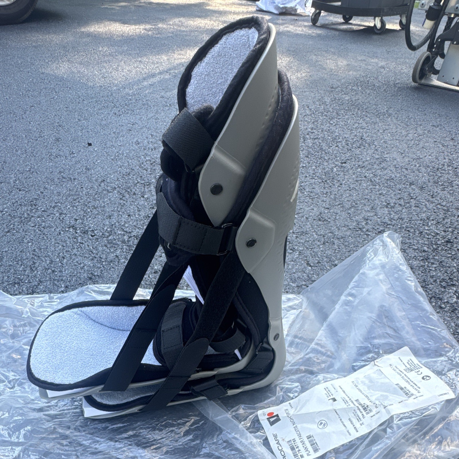 ProCare Adjustable AFO Walking Boot Brace M, Latex Free, Black/Gray Immobilizer