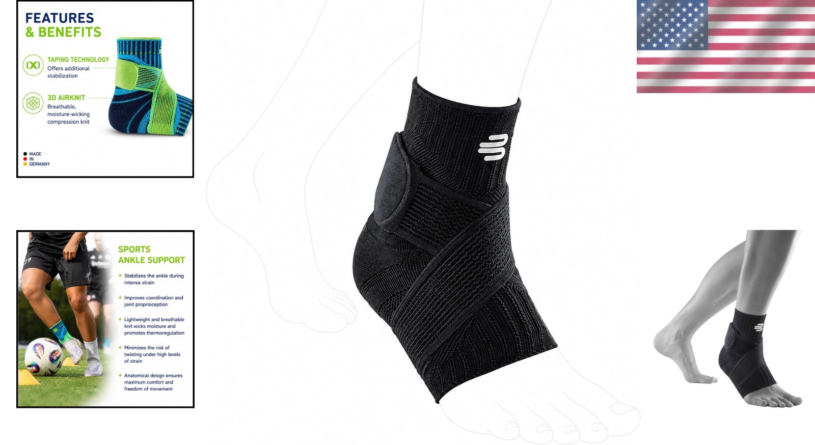 Ankle Support Brace – Targeted Compression – Medium/Right