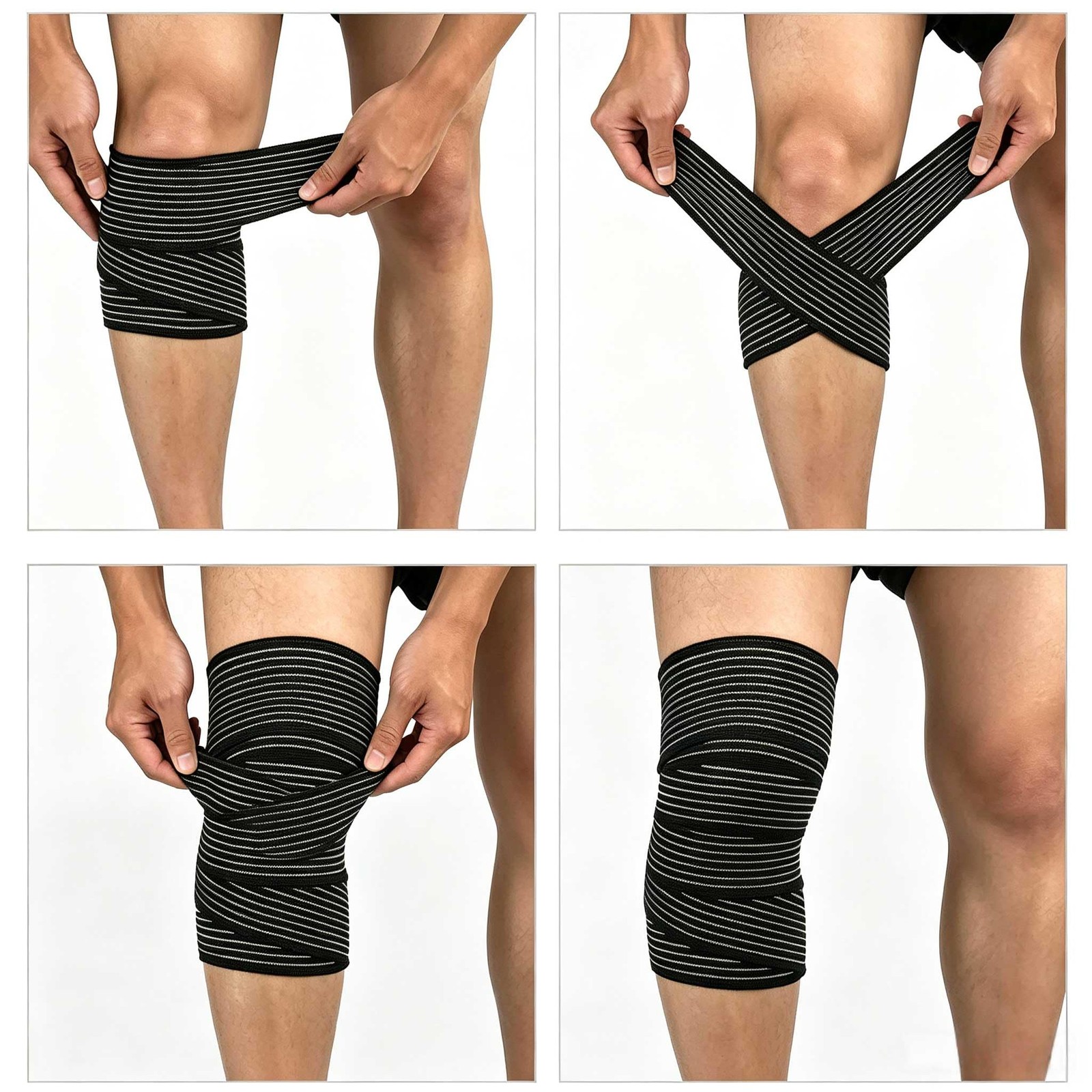 VBQFDPH Extra Long Elastic Knee Compression Support Bandage