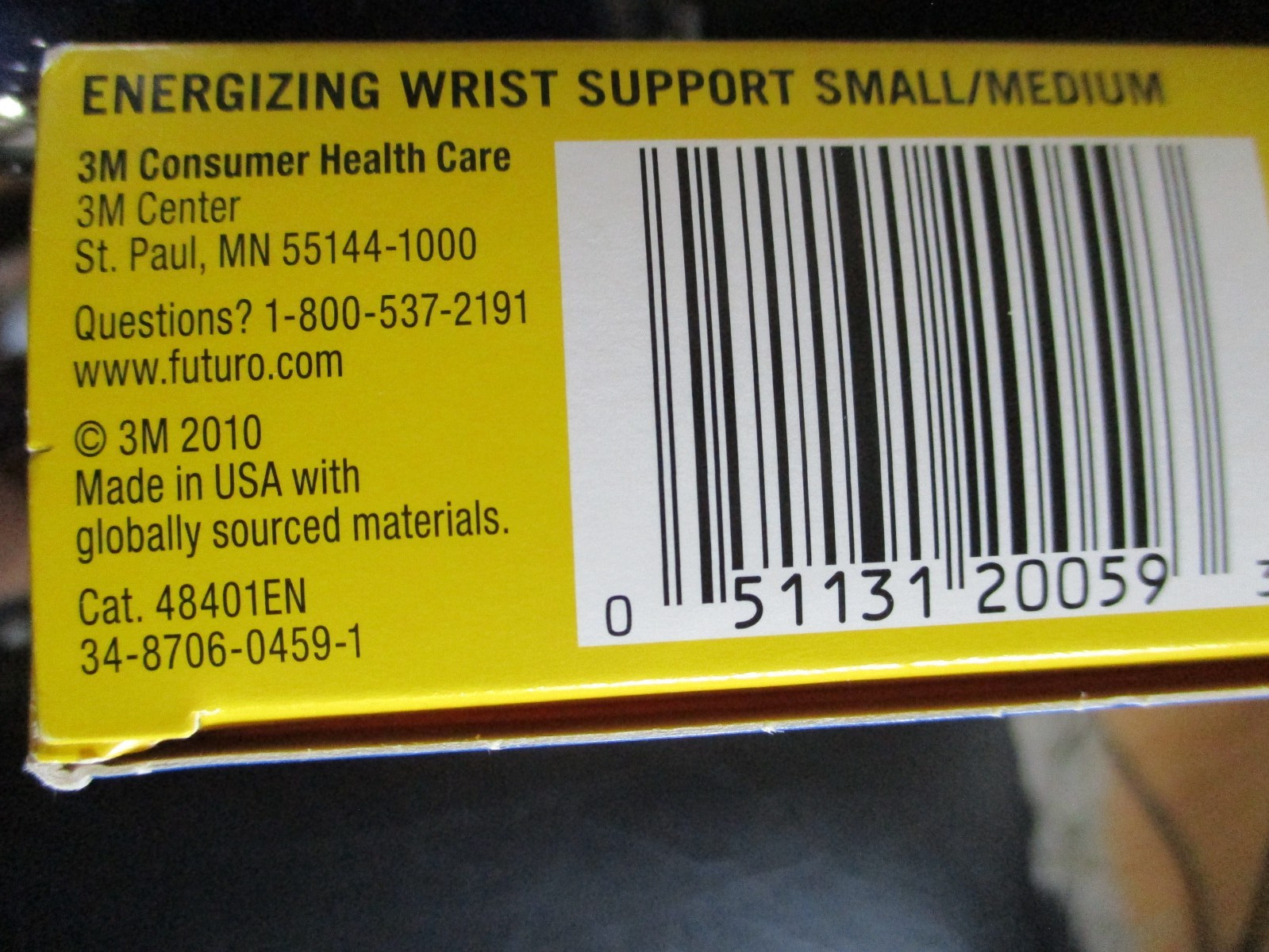 3M Futuro Sport 48401 Wrist Brace Support Left Hand Small Medium Moderate 1ct