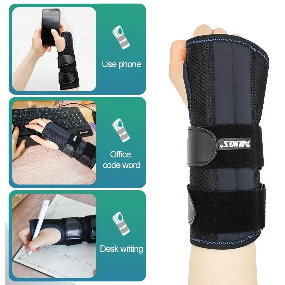 AOLIKES Wrist Brace Adjustable Wrist Support Splint 3 Stays Hand Brace 1PCS