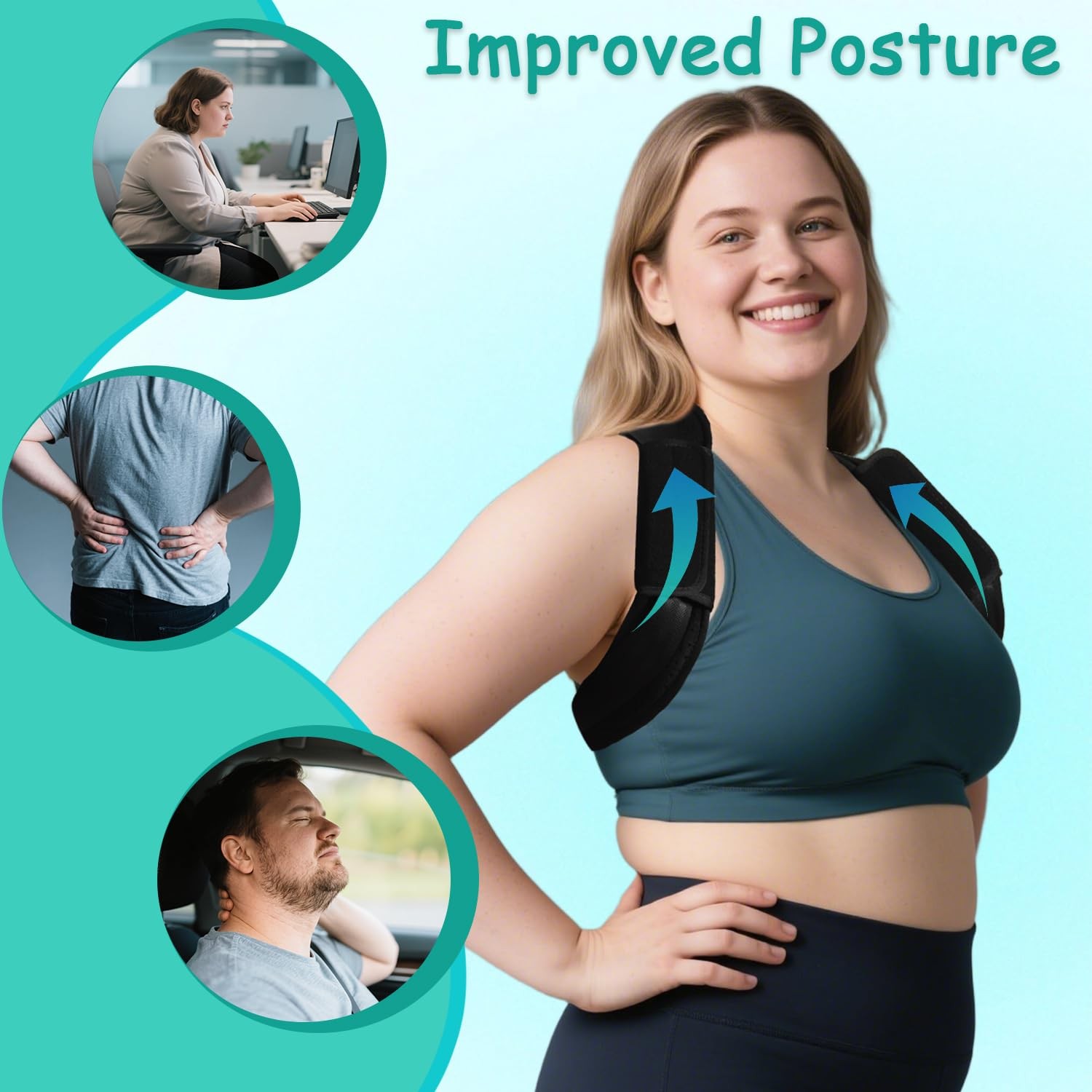 Plus Size Back Brace, Back Brace Posture Corrector for and Men, Ideally Use a…