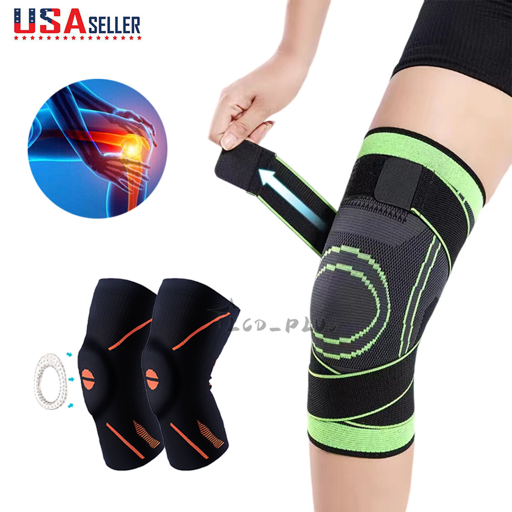 1/2x Knee Sleeve Compression Brace Support For Sport Joint Pain Arthritis Relief