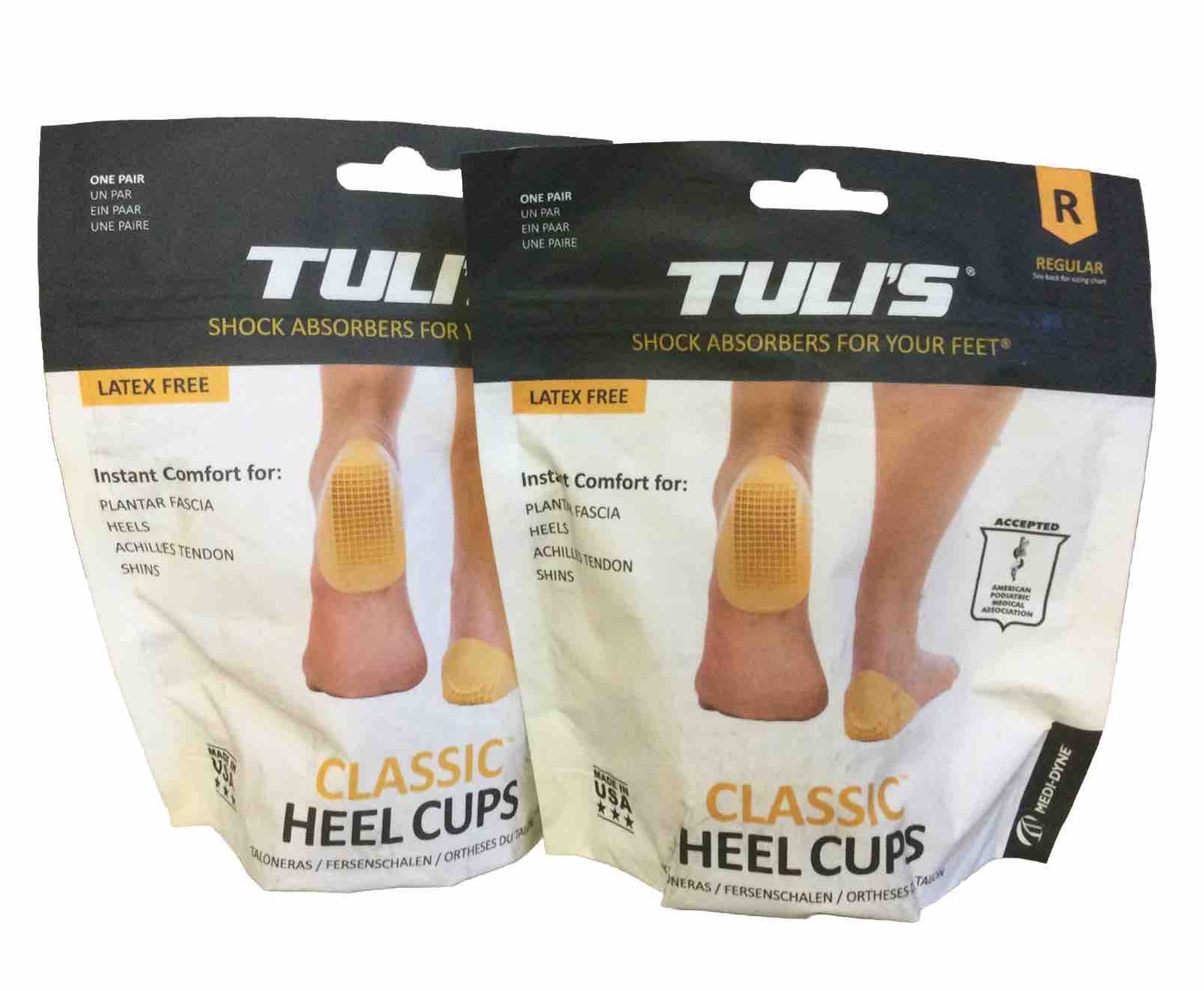 2 Pack Tuli’s Classic Heel Cups Regular (3J)