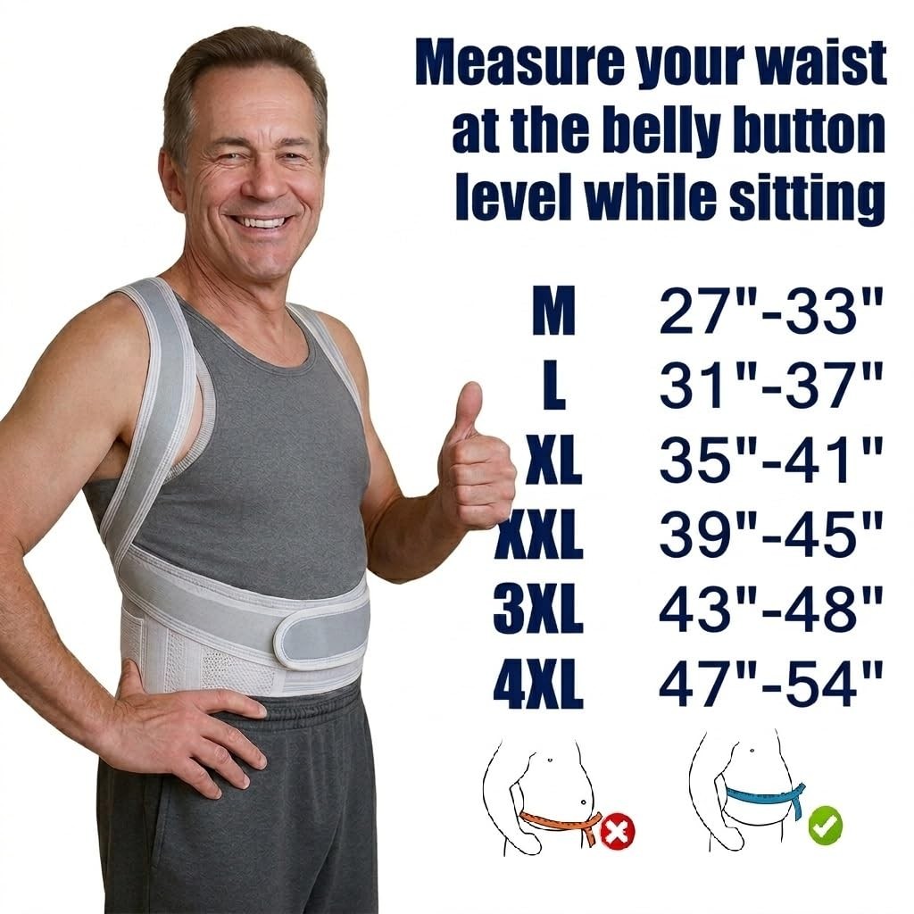 The Natural Posture Posture Corrector for Men and Women Lumbar Back Brace an…