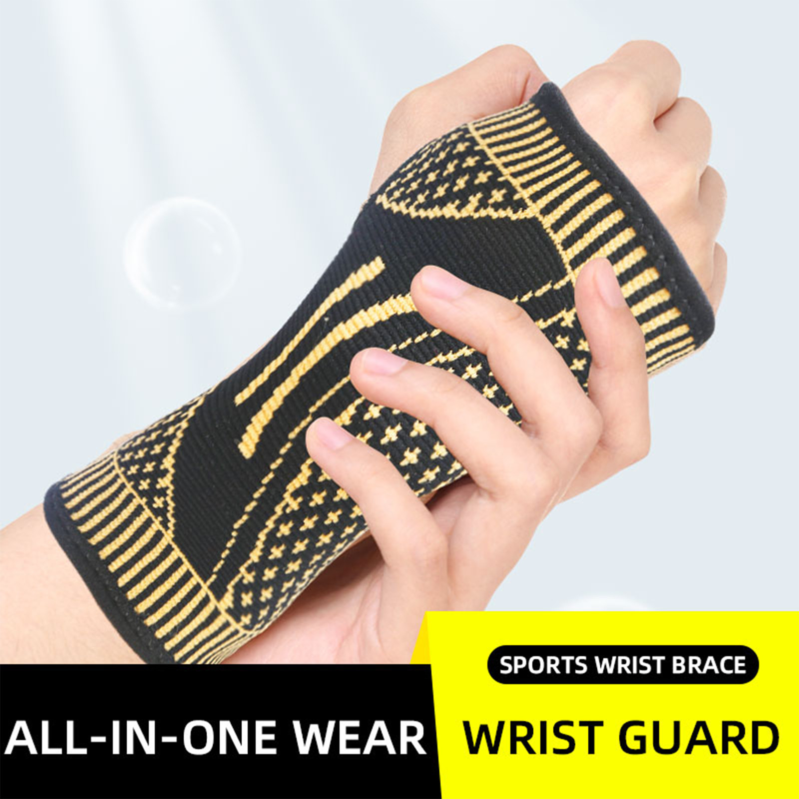 Copper Wrist Brace Support Compression Sleeve Arthritis Gym Carpal Tunnel Injury
