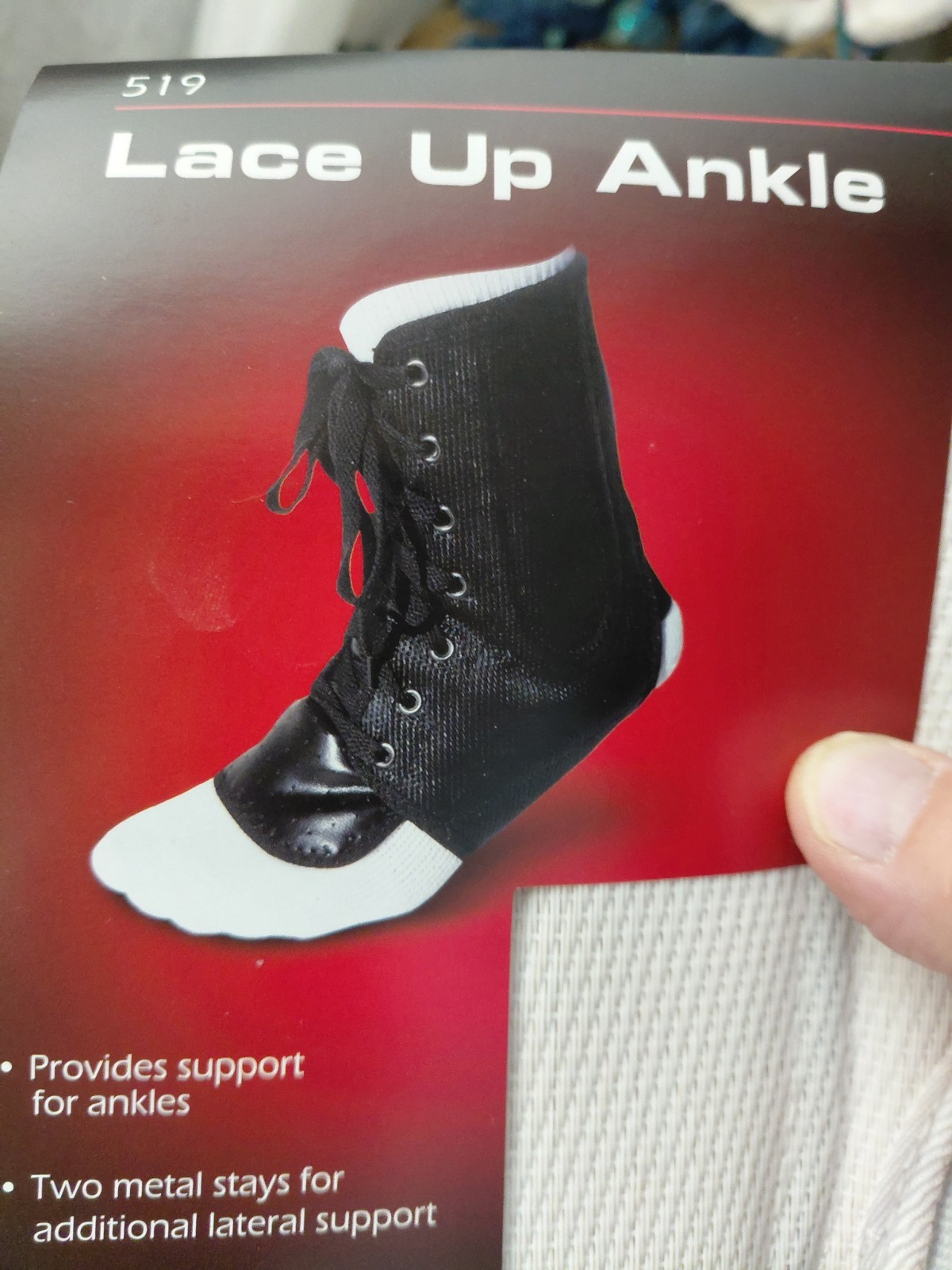 Safetguard Laceup Ankle Brace White Size Small New In Original Packaging