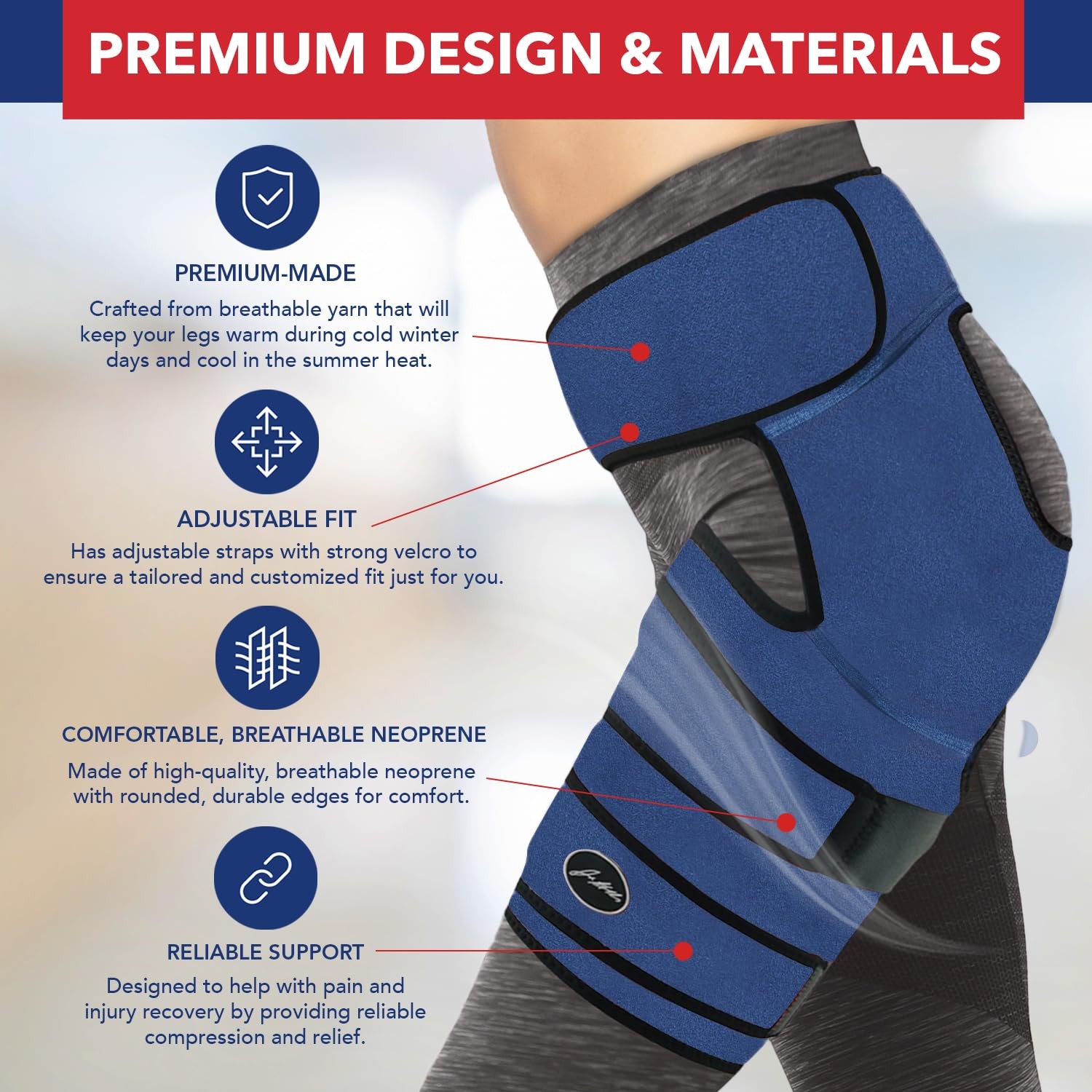 Dr. Arthritis Hip Brace, Adjustable Sciatic Nerve Brace and Stabilizer for Pu…