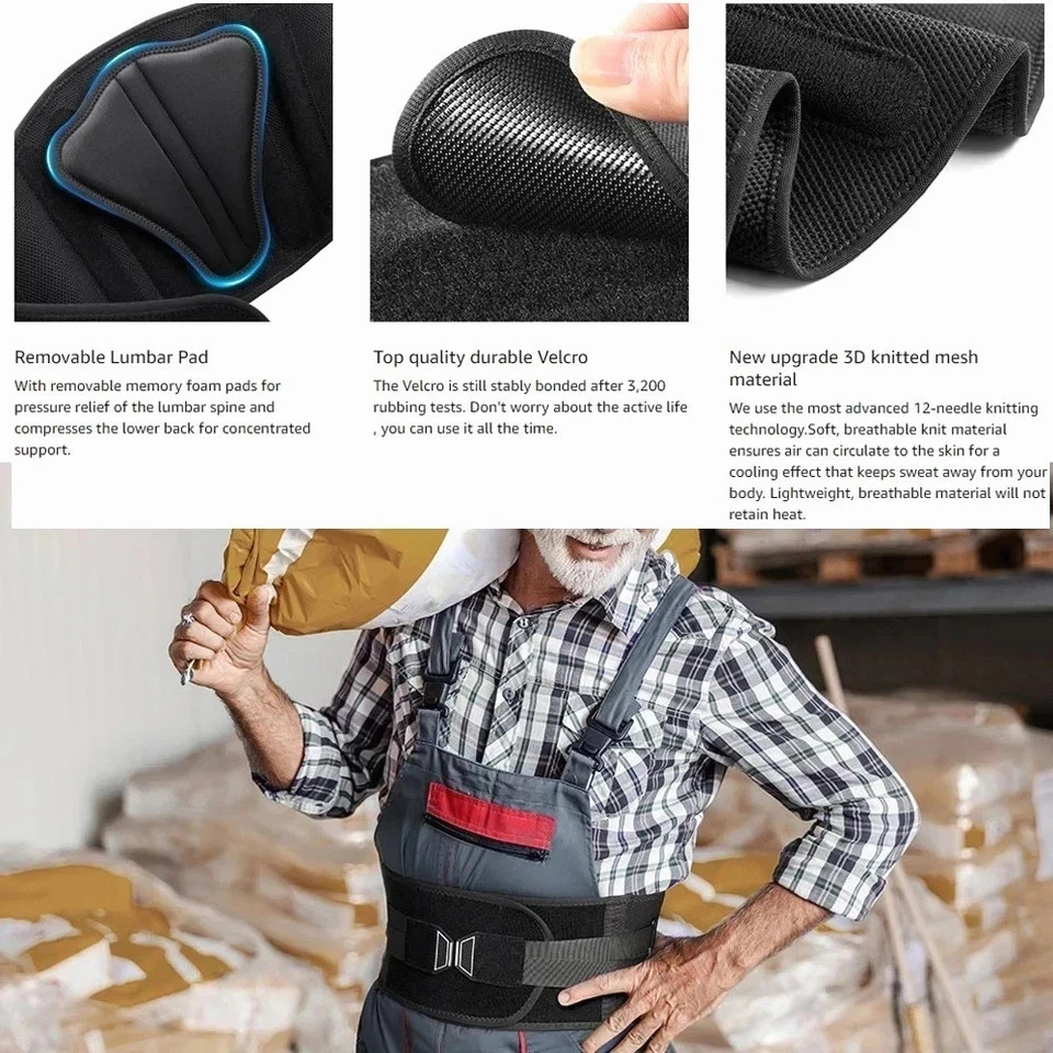 Copper Fit X-Back Brace Lumbar Support Belt Lower Back Pain Relief Unisex