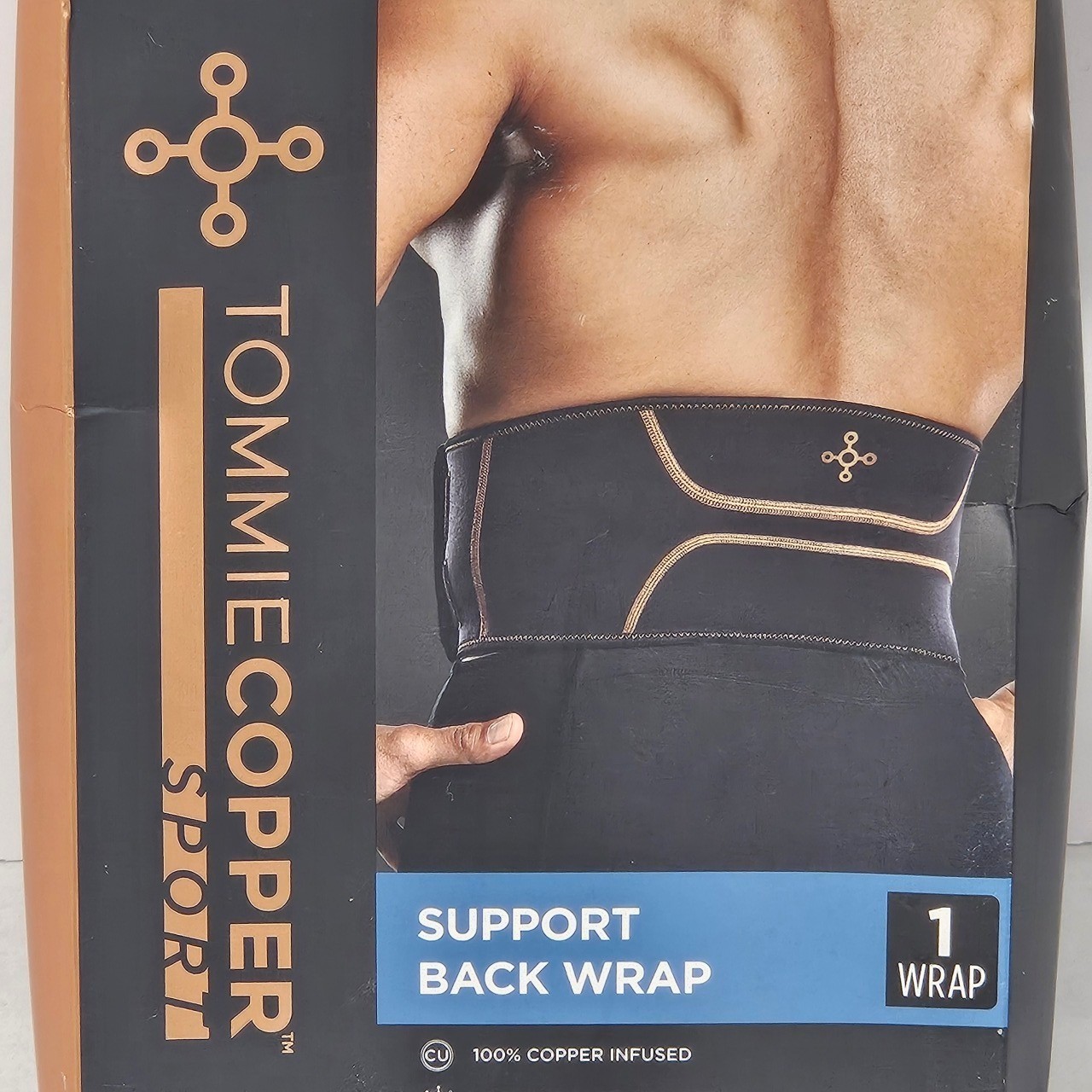 Tommie Copper Sport Support Back Wrap Small Medium Copper Infused Anti Odor