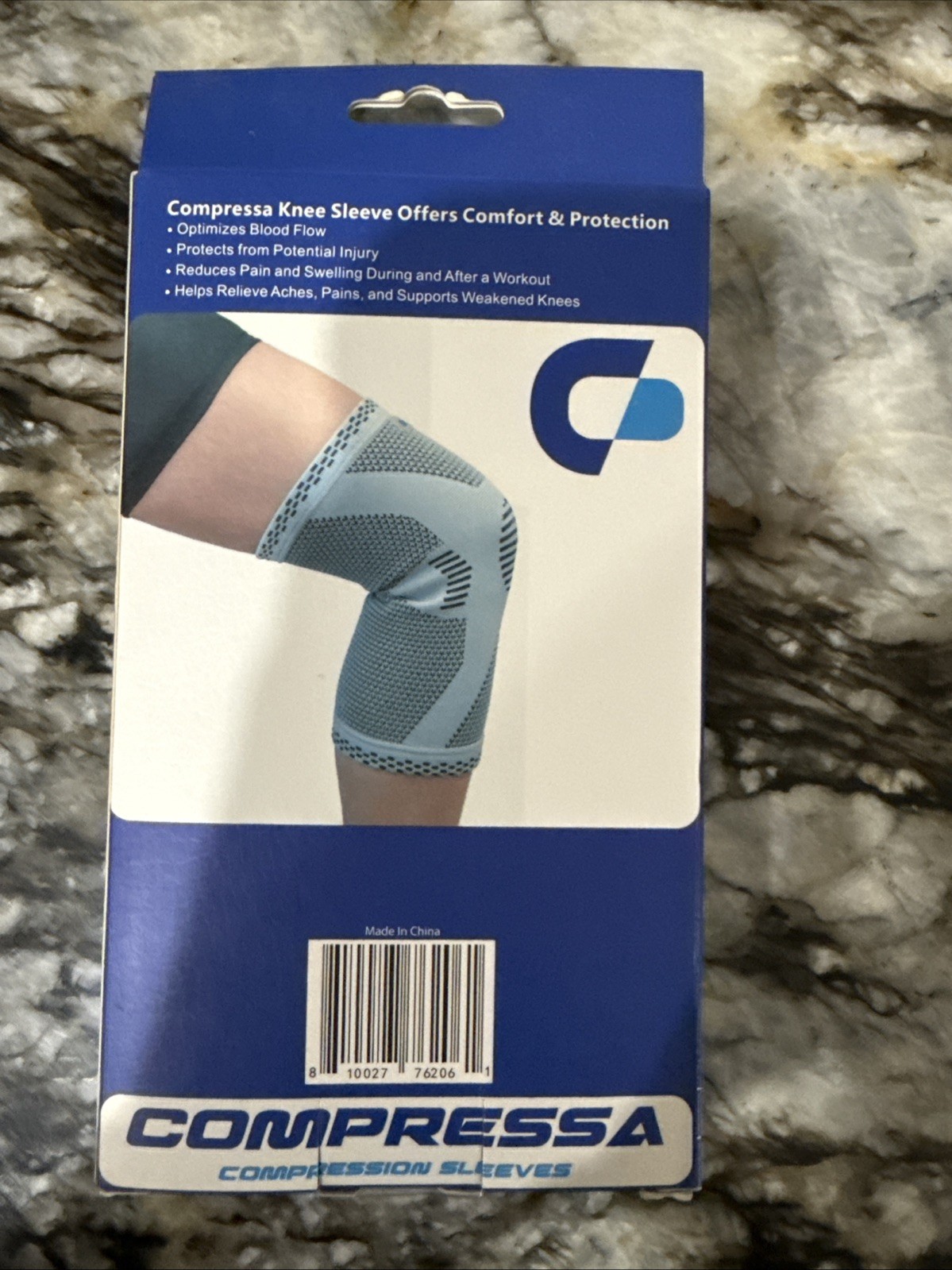Compressa Knee Compression Sleeve Support Brace Gray New in Box