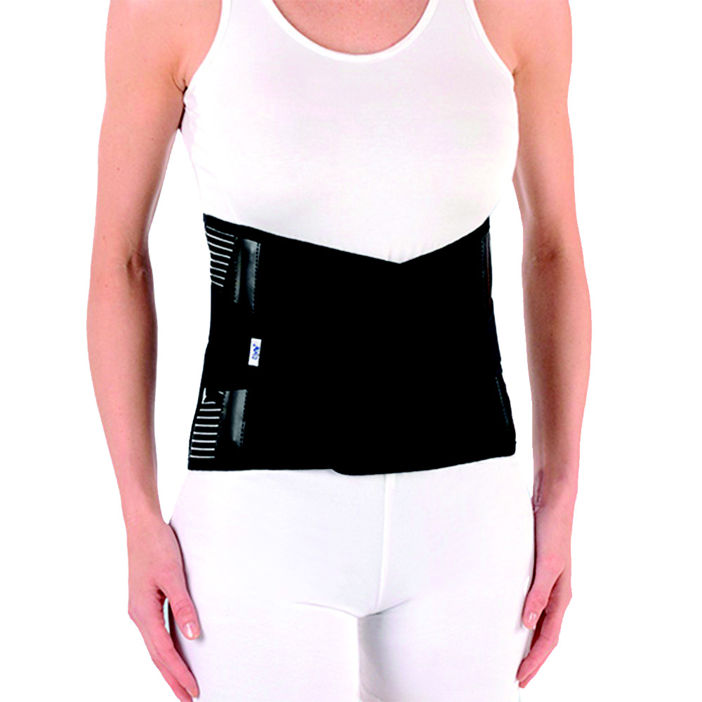 FGP Lumbar Band Cross Elastic Corset With Straps Crm 950 H 27cm Black