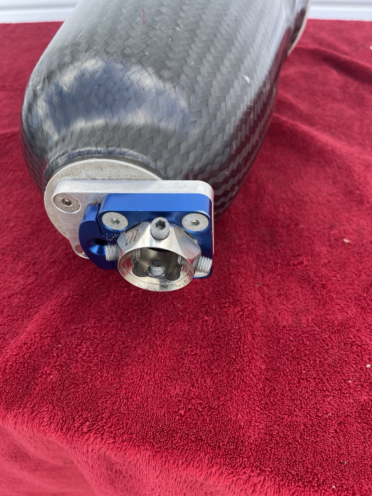 Above Knee Prosthetic Socket Left leg Carbon W Mounting Plate As Pictured.