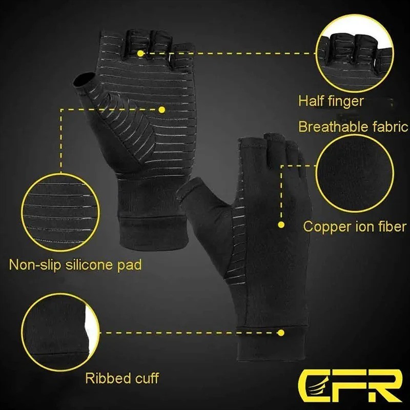 Copper Arthritis Compression Gloves Hand Support Pain Relief Joint Self Care USA