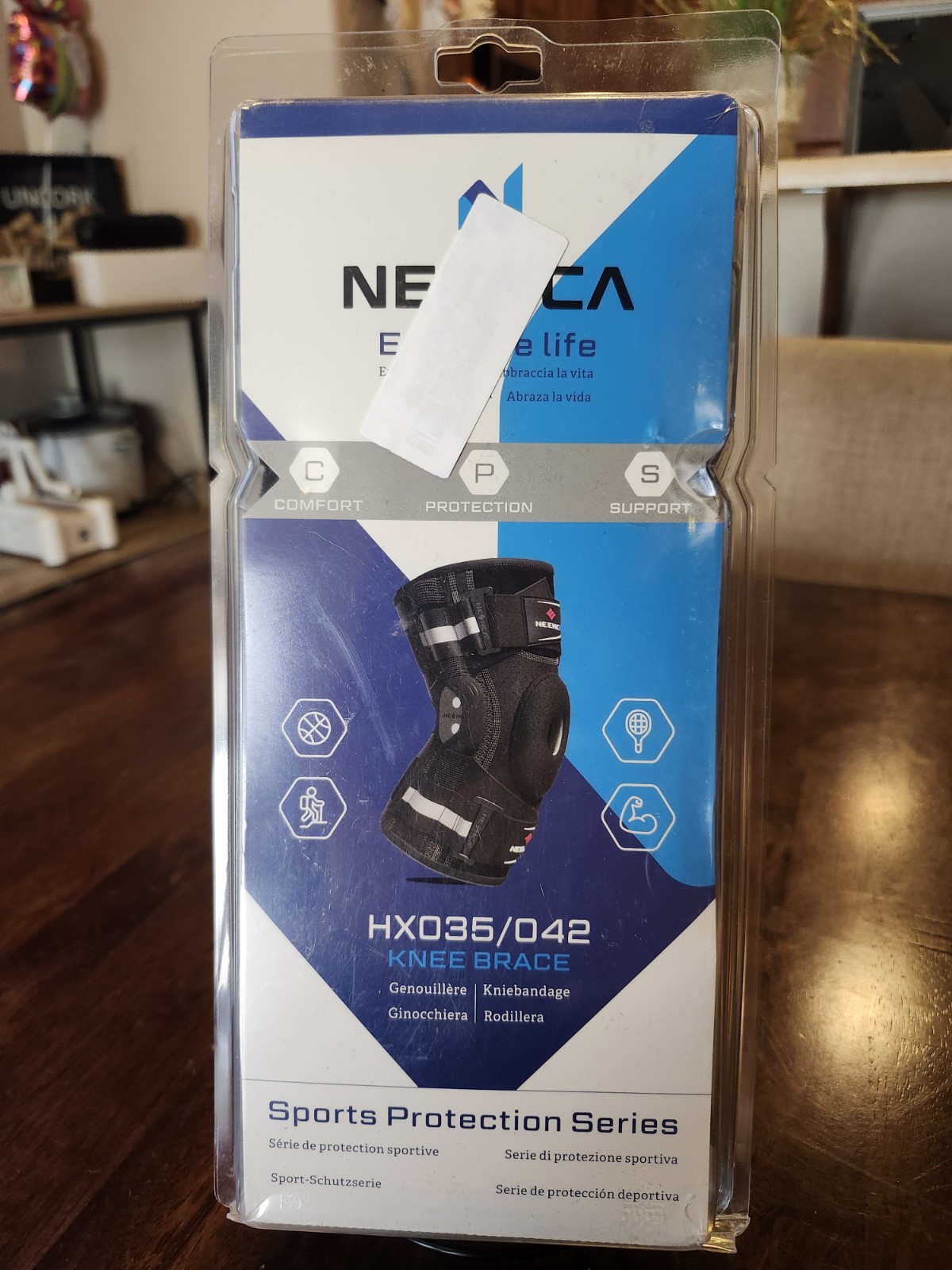 NEENCA HX035/042 Open Patella Knee Brace XL Black Adjustable Breathable