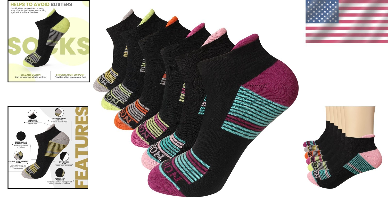 Compression Ankle Socks – 6 Pairs