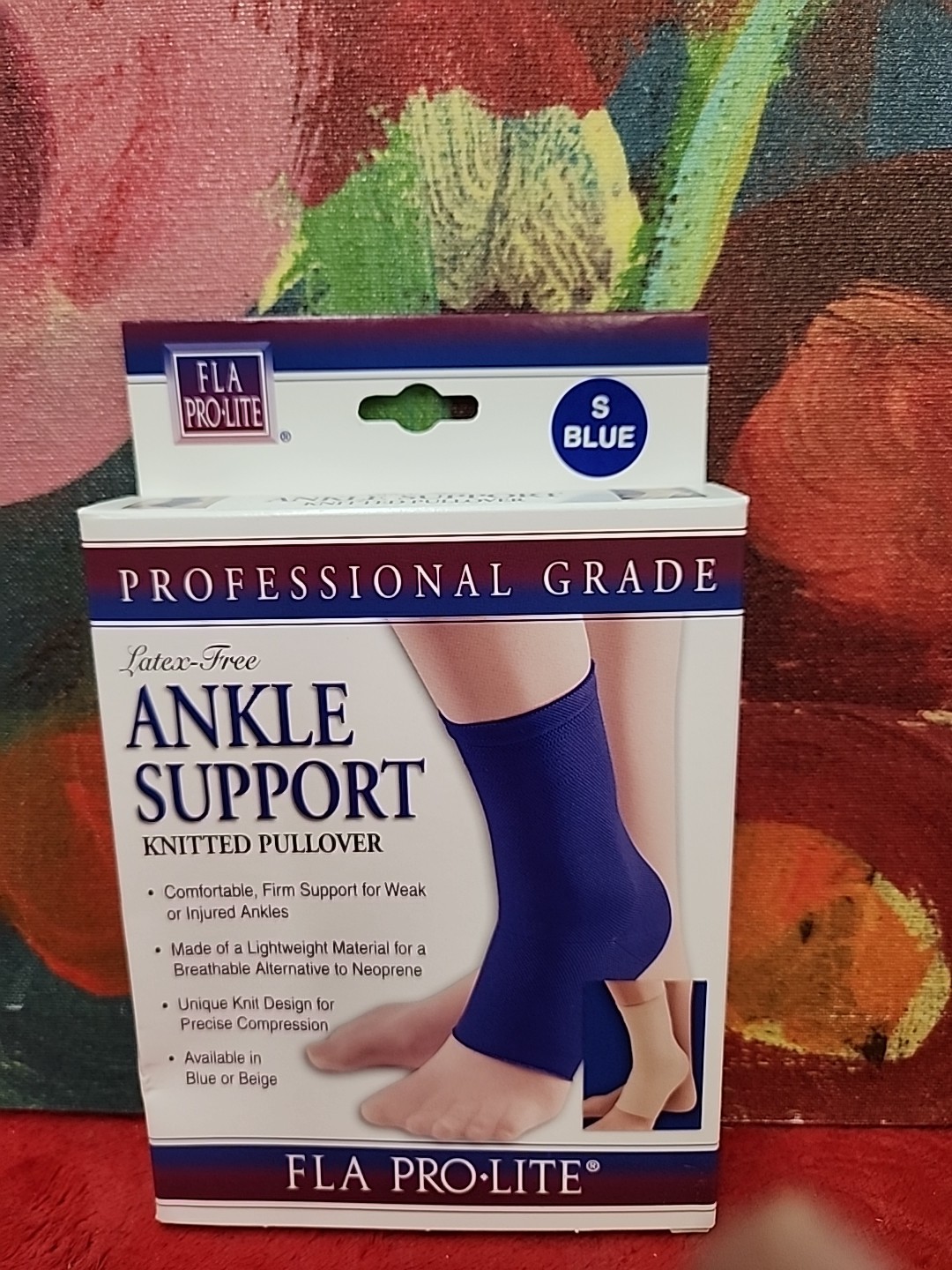 FLA Orthopedics Pro Lite Ankle Support Pullover Small Blue New In Package