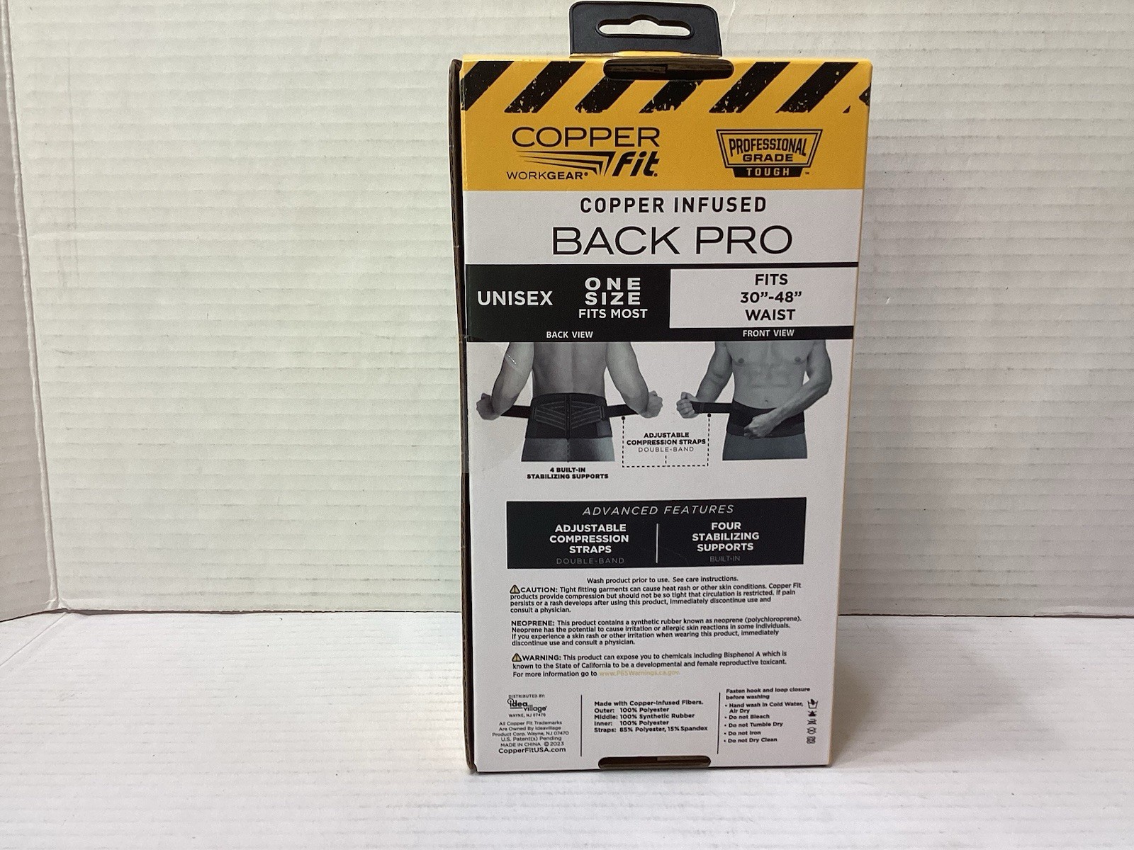 Copper Fit Work Gear BACK PRO Support Belt Compression One Size Fit Most 30”-48”
