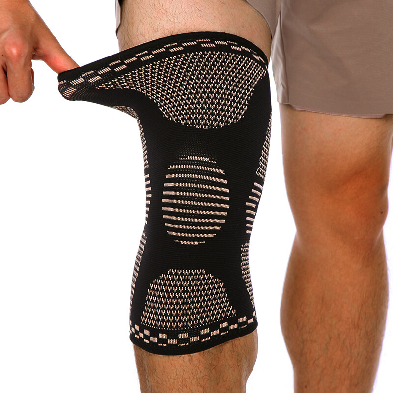 Copper Infused Knee Support Compression Sleeve Brace Sport Joint Pain Arthritis
