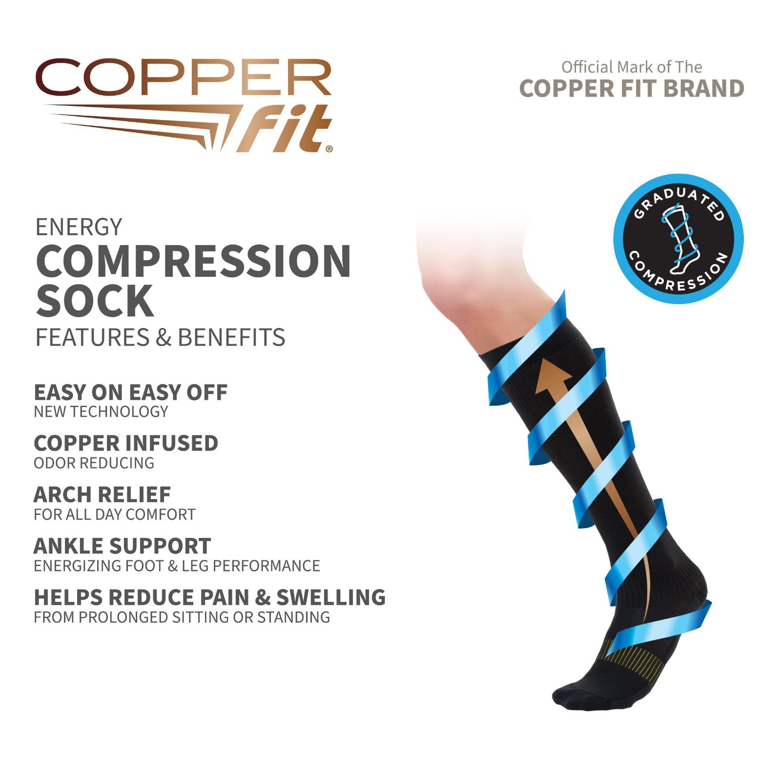 Compression Socks 3 Pack – Easy On/Off, Circulation & Swelling Relief, Ideal for