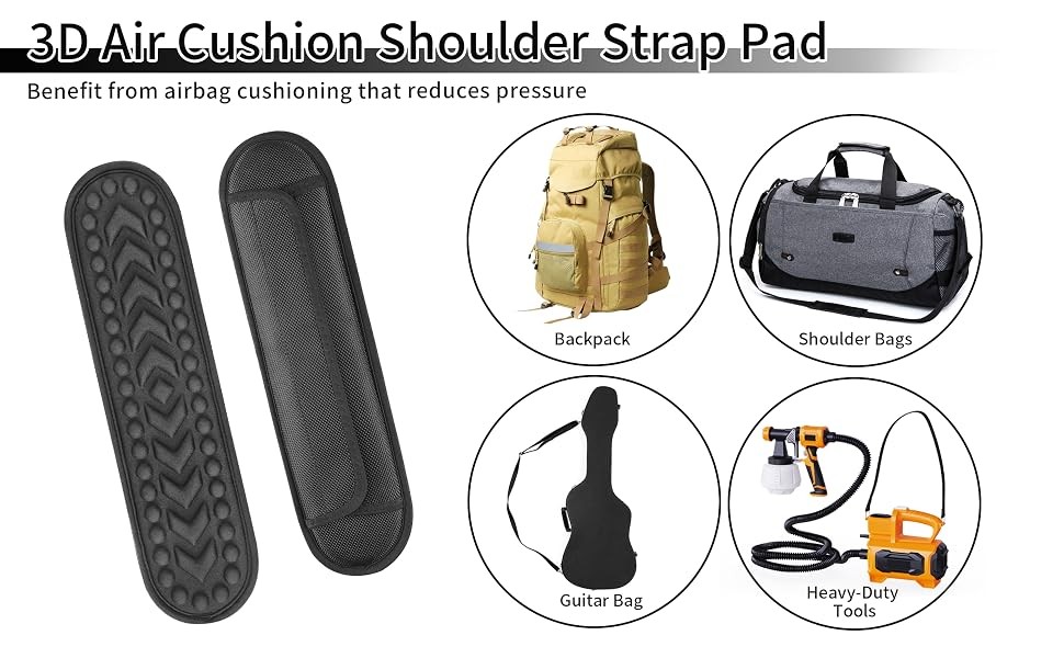 Breathable Universal Shoulder Pad, 3D Cushion Air Backpack Strap Pads, for