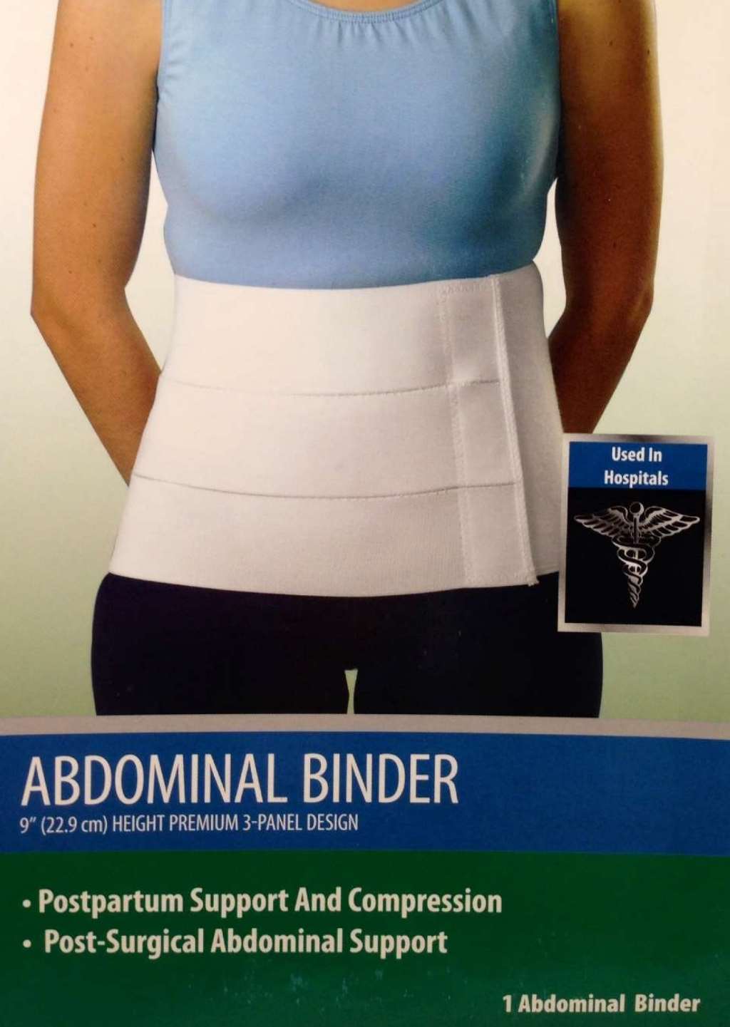Curad Abdominal Binder 9″ Premium 3 Panel Small/Medium 30-45″